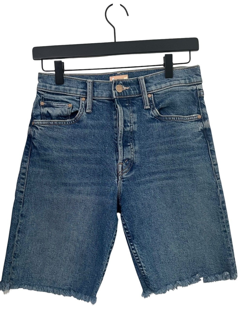 MOTHER The Tomcat Bermuda Short Fray Other Moods Denim Shorts Button Fly 26 - Picture 13 of 15